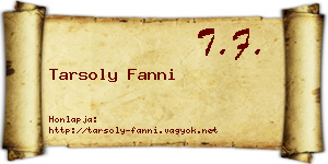 Tarsoly Fanni névjegykártya